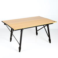 Mesa plegable regulable en altura Aktive para camping estilo Glamping, medidas 90x57x45/70cm. - details 4