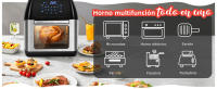 Aigostar Freidora de Aire 12L con Sistema Giratorio, Horno de Aire 1500W con 9 Programas y Pantalla LED Táctil | Air Fryer de Acero Inoxidable con Ventana de Visualización, Incluye Accesorios y Función Deshidratador - details 4