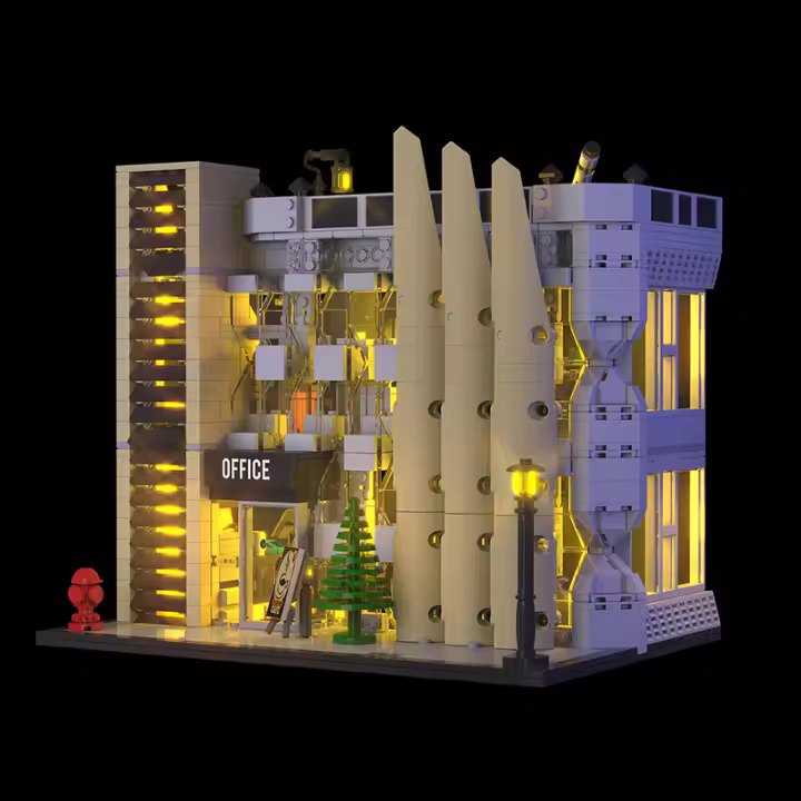 Bloques De Construcción Moderna Para Oficina Y Ciudad 1499 Piezas Modelo De Infraestructura MOC Para Niños Y Niñas Juguete DIY Regalo - 1