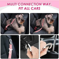 Juego De Arnes Para Coche Para Perros Con Cinturón De Seguridad Ajustable Y Malla Transpirable Y Cuerda Elástica Para Vehículo - details 5
