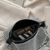 Bolso De Hombro Para Mujer 2024 Nueva Con Diamantes Y Rhinestones Bolso De Mano Brillante Bolso Cruzado De Moda Con Cierre De Cremallera - details 13