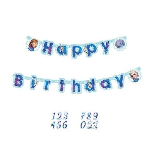 Bolsos Hf Guirnalda Cumpleaños Frozen - Decoración Festiva Temática Happy Birthday