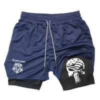Shorts De Entrenamiento Para Hombre Con Estampado De Anime Ropa Deportiva De Verano Fitness Running Mesh Secado Rápido Shorts De Playa Doble Cara - details 1
