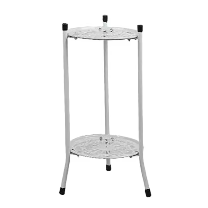 Soporte elegante para plantas de Metal de dos capas, estante para plantas en maceta, soportes modernos y altos para decoración de interiores y exteriores A - 1