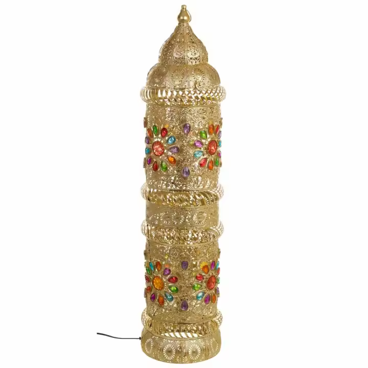 Lámpara de metal y cristal acrilico de colores D25x108 - 1