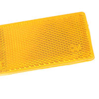 2pcs/Set Etiquetas Reflectorizantes Rectangulares Para Camiones Coches Y Motocicletas Color Naranja Con Bandas Reflectantes - details 1
