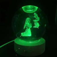 Lámpara De Noche De Cristal 3D Carved Para Oraciones Eucarísticas Regalos Para Cumpleaños San Valentín Navidad Aniversarios - details 2