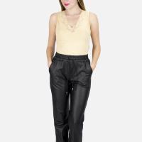 Top con encaje en el escote para mujer, con tirantes anchos y cuello en V, ajustado, distintos colores y tallas a elegir, Le Côté Chic - details 0
