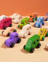 Coche De Graffiti De Madera DIY Para Niños Set De Pintura Y Coloración Modelo De Construcción Tridimensional Sin Baterías - details 10