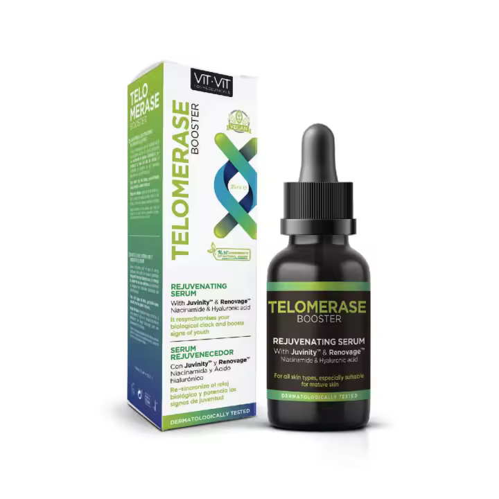 Serum Antiarrugas Telomerasa con Acido Hualurónico y Niacinamida, Serum Hidratante que reduce arrugas y líneas de expresión. Serum antiedad vegano 30 ml Vit Vit Cosmetics Vit Vit Cosmeceuticals - 1