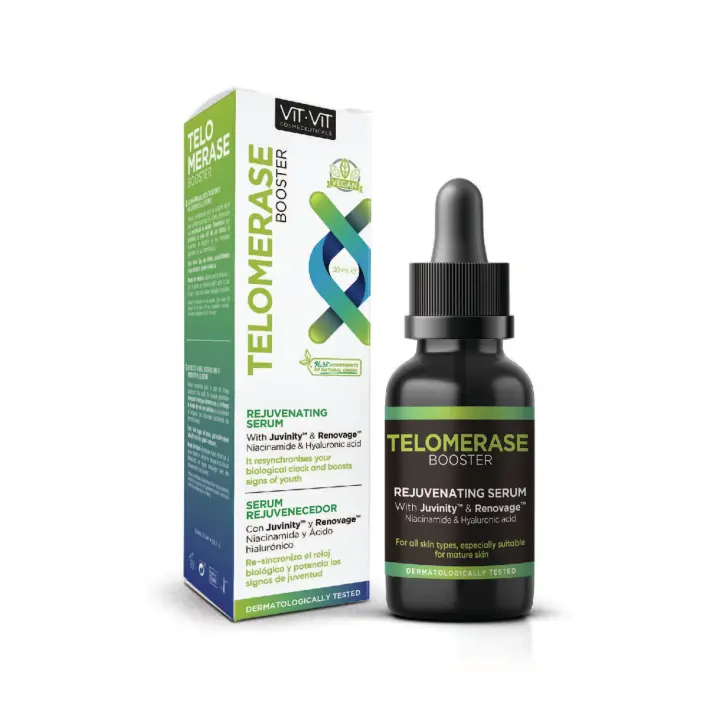 Serum Antiarrugas Telomerasa con Acido Hualurónico y Niacinamida, Serum Hidratante que reduce arrugas y líneas de expresión. Serum antiedad vegano 30 ml Vit Vit Cosmetics Vit Vit Cosmeceuticals - 1