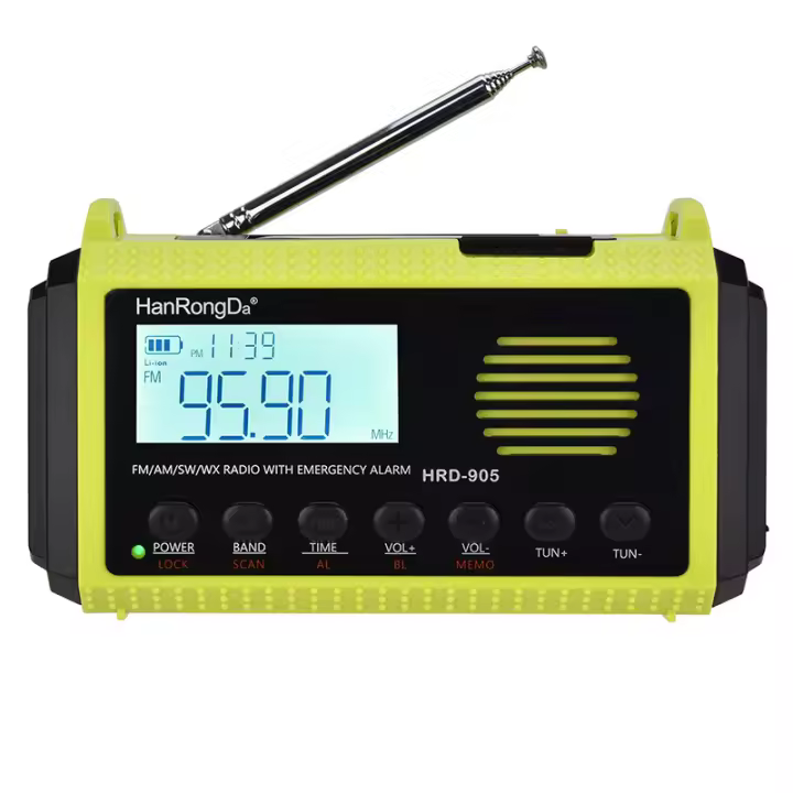 Radio Portátil Dab/FM con Batería Recargable, Digital Solar con Manivela para Exteriores con Cargador USB, Alarma SOS de Emergencia, Resistente al Agua IPX4, Apto para Senderismo, Camping - 1