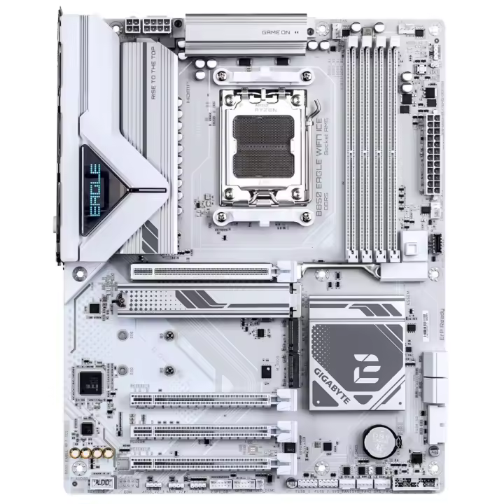Gigabyte - Placa base B850 EAGLE WF7 ICE 1.0 para procesadores AMD AM5, con soporte DDR5, refrigeración térmica avanzada y garantía de 36 meses - 1