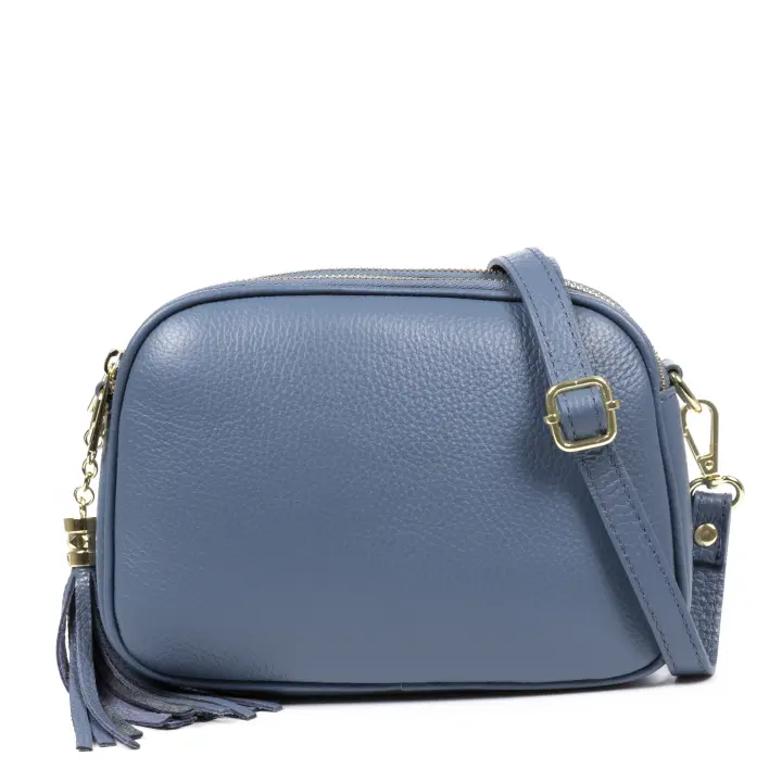 FIRENZE ARTEGIANI. Aliminusa bolso bandolera Mujer. Piel auténtica Dollaro. 22x9x16cm. - 1