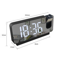 Reloj De Alarma Digital LED Con Proyector De Tiempo Y Radio FM Función De Despertar Con Snooze Y Dos Alarmas Reloj De Mesa USB - details 17