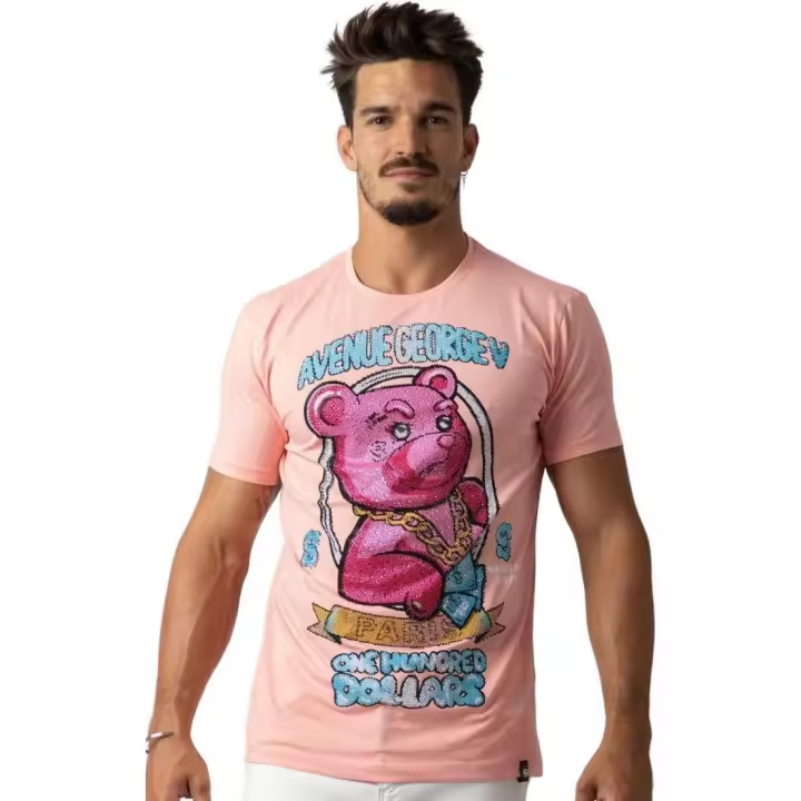 Camiseta George V Paris Oso LV Salmon  Moderno, Ropa casual - 1