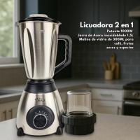 Licuadora 1000W  – Vaso de Acero Inoxidable 1.5L, 5 Velocidades y Función Pulso – Vaso de molinillo de vidrio - details 0