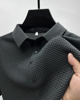 Camisa Polo Para Hombre Verano Manga Corta Seda Helada Fresca Y Transpirable Antisudoración Estilo Casual Negocios - details 7