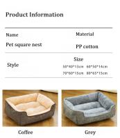 Cama De Mascota Cuadrada Con Red De Algodón Grueso Doble Cara Desmontable Y Lavable Para Perros Y Gatos Accesorios Para Mascotas - details 5
