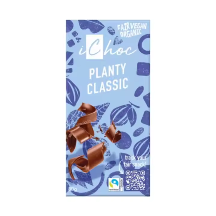 Chocolate Vegano Cremoso con Trigo Sarraceno y Vainilla Bourbon 80g - iChoc Planty Classic - 1