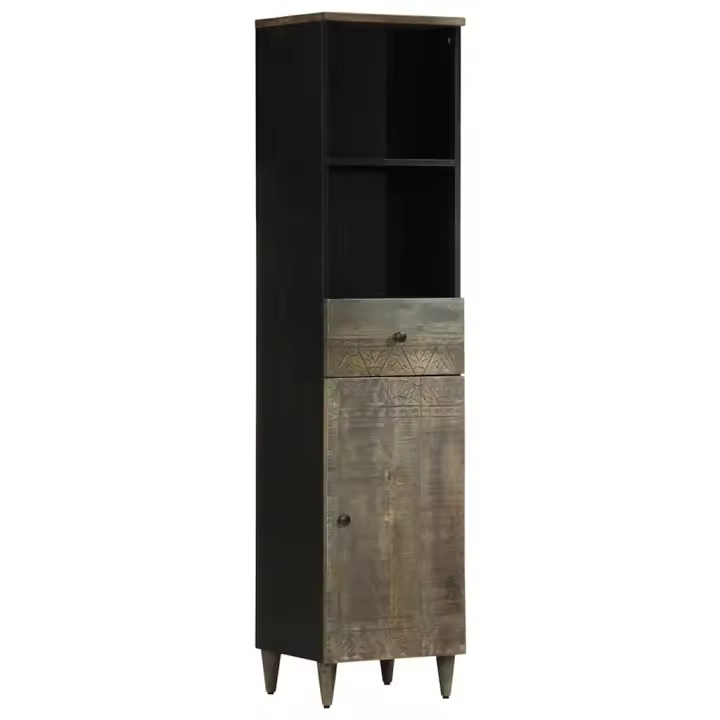 vidaXL Mueble de baño madera maciza de mango 38x33x160 cm - 1