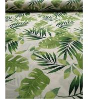 LONETA ESTAMPADA TROPICAL VERDE. ANCHO 2,80 METROS. - details 0