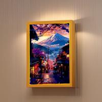 Lámpara De Pared LED Con Fotografía De La Montaña Fuji De Japón Lámpara Nocturna Decorativa Para El Hogar Regalo De Navidad Forma De Luna - details 2