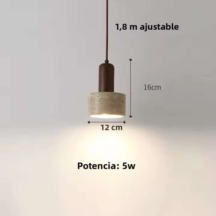 Lámpara Colgante De Piedra Amarilla Para Restaurante Decoración De Mesa De Comedor Y Barra De Isla Moderno Estilo Wabi Sabi - 1