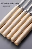 10pcs Brochetas De Barbecue De Acero Inoxidable 304 Con Mango De Madera Reutilizable Antideslizante Y Resistente Al Calor Brochetas Anchas Para BBQ - details 2