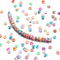 Lote De 350 Piezas De Abalorios De Arcilla Polimérica Planos Y Redondos De 6mm Para Fabricación De Joyas DIY Pulseras Collares Y Aretes - details 4