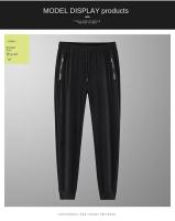Pantalones De Jogger Para Hombre Verano Malla Fina Casual Cierre Elástico Talla Grande Moda Coreana Callejera Pantalones Largos - details 7