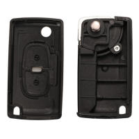 Carcasa De Llave Remoto Para Peugeot 4007 ET 4008 Citroen C-Crosser C4 Aircross 2 Botones Jingyuqin MIT-11R Blade CE1731 - details 4