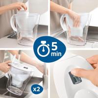 Cartuchos de filtro de agua de repuesto, compatibles con todas las botellas BRITA-Reduce el cloro, las incrustaciones y las impurezas para agua de gran degustación-6 unidades (1 paquete) - details 2