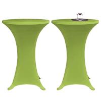 vidaXL 2x Fundas Manteles Ajustados de Mesa de Pie Alta de Fiesta 80 cm Color Blanco,  Crema,  Negro y mas - details 4