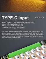 Teclado Mecánico AULA F98X 99 Teclas Tri-modo Intercambiable RGB Ajustable Para Juegos De Esports Con Interruptores Magnéticos - details 14