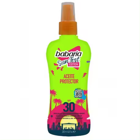BABARIA ACEITE PROTECTOR SOLAR SUN FEST SPF 30 200 ML - 1