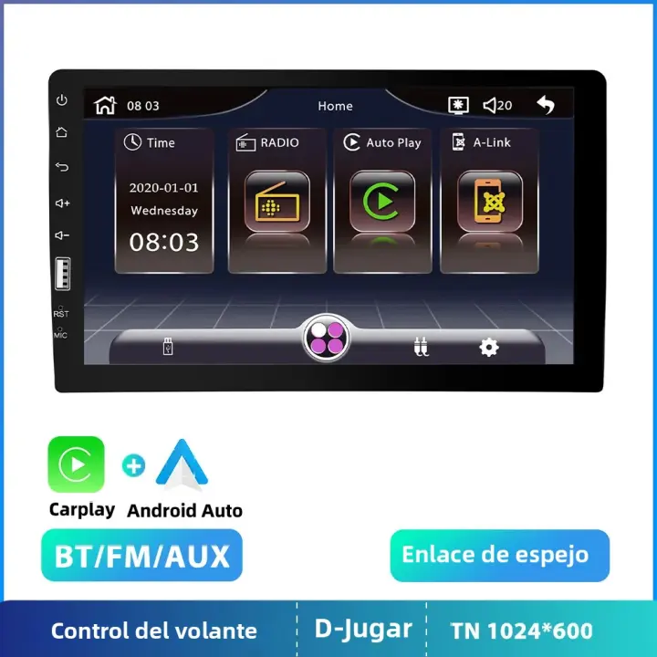 Podofo Reproductor Multimedia Para Coche 1 Din Pantalla Táctil HD FM Bluetooth USB Cámara Estéreo MP5 Universal Con Control Del Volante - 1