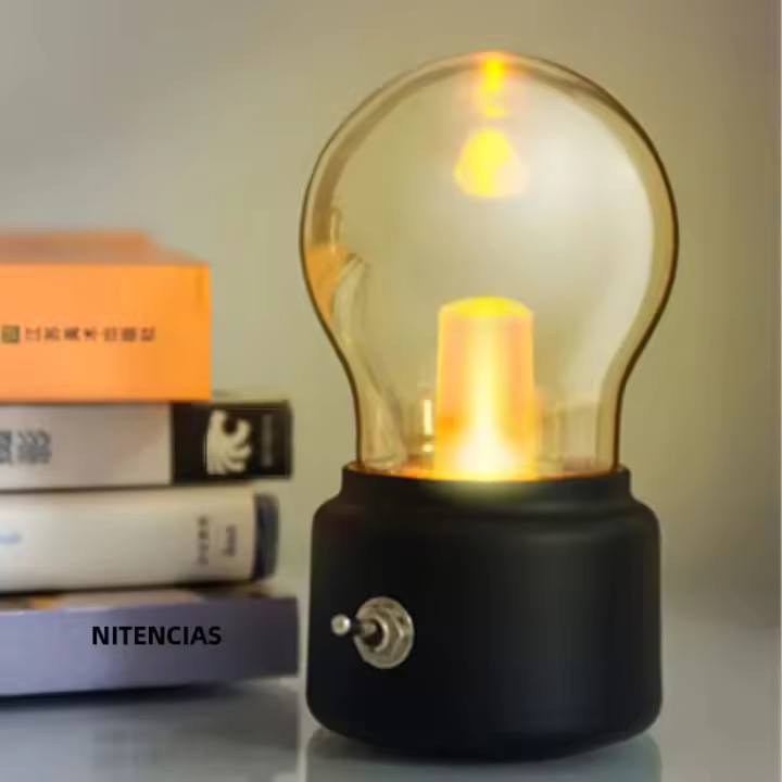 Lámpara De Escritorio LED Clásica Recargable Por USB Luz De Noche Retro Decorativa Bombilla Incluida Material ABS - 1