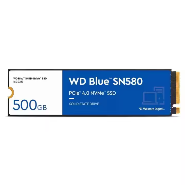 Western Digital WD Blue SN580 500GB SSD M.2 Pcie 4.0 Nvme - Almacenamiento Rápido - 1