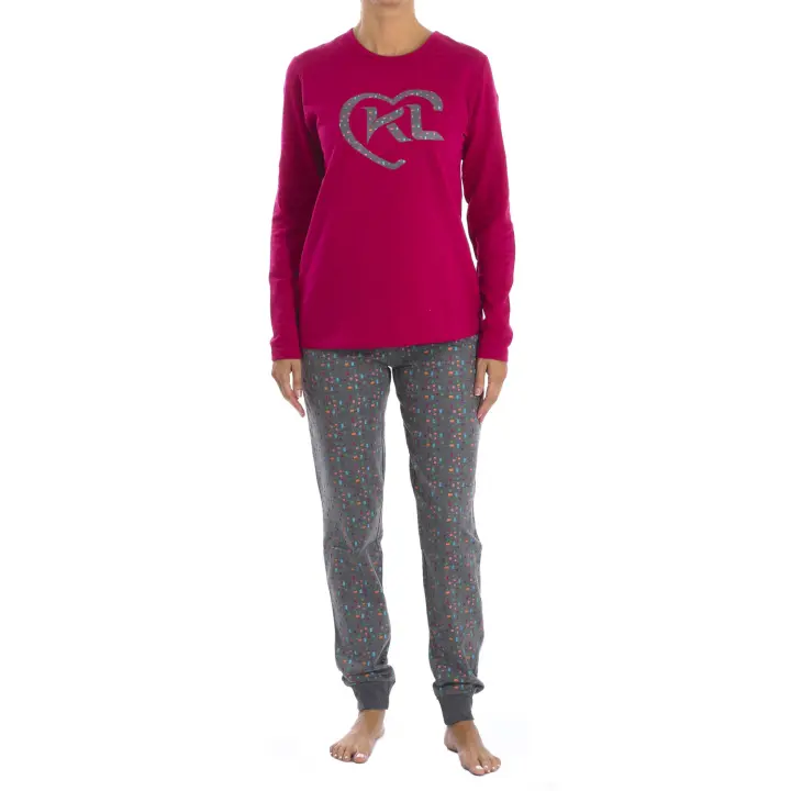 Kisses and Love-Pijama de Invierno Afelpado KLP2 para Mujer - 1
