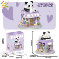 Mini Bloques De Construcción HUIQIBAO Moc Panda Vistas De La Ciudad Modelo De Café Para Decoración De Hogar Y Regalo Para Adultos - details 1