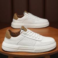 Zapatillas Casuales Para Hombre En Cuero Blanco Suela Ligera Transpirables Tenis Deportivos Para Adultos Zapatillas Hombre - details 6