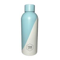 Botella Pryse de Acero Inoxidable 500ml con Base de Silicona - Blanco/Azul Cielo - details 0