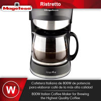 MAGEFESA RISTRETTO 1200 Cafetera Eléctrica de 12 Tazas o 600ml de 800W, Cuenta con Sistema Antigoteo e Indicador del Nivel de Agua, El Filtro es Extraíble - details 1