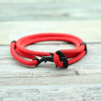 Nuevo Pulsera De Animal De Oceano Tiburón Para Hombres Cordón De Nylon Multicapa Ajustable Joyería De Camping Accesorios De Playa Joias - details 2