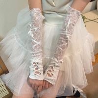 Guantes De Encaje Sin Dedos Para Mujer Estilo Gótico Punk Lolita JK Accesorios De Ropa Protector Solar Malla Elástica Tamaño Libre - details 0