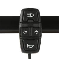 Interruptor De Luz Para Bicicleta Eléctrica DK226 Con Botón Para Motocicleta Controla Señal De Giro Y Bocina Material Plástico Color Negro - details 5