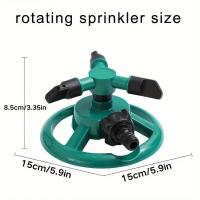 Sistema De Riega Jardín 360° Con 3 Brazos Giratorios Para Un Riego Eficiente Del Césped Y Jardín (Verde) - details 2