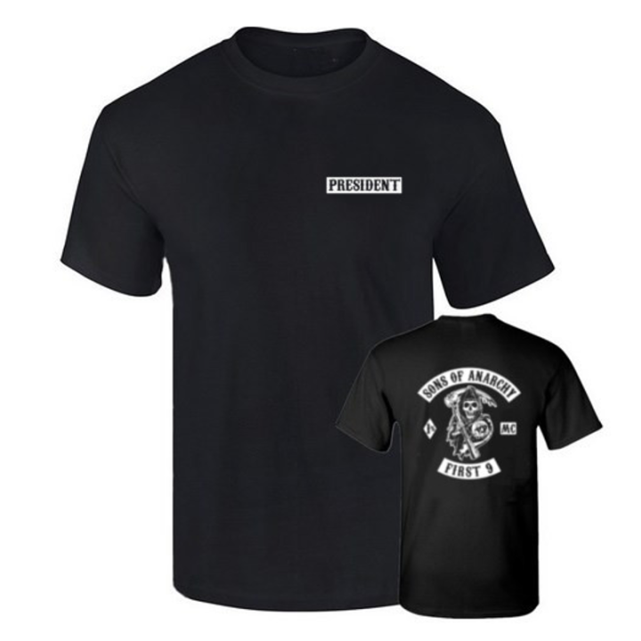 BCC Camiseta Premium President Hijos de la anraquia Sons of Anarchy Algodon Calidad 190grs