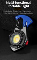 Linterna Portátil Mini COB Con 7 Modos De Iluminación Lámpara De Emergencia Con Destornillador Martillo Para Romper Ventanas Y Cuchillo Para Cinturón De Seguridad - details 0